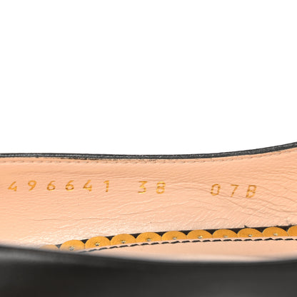 Gucci Nappa Queen Margaret Mid Heel Pumps 38 Black 8 of 11