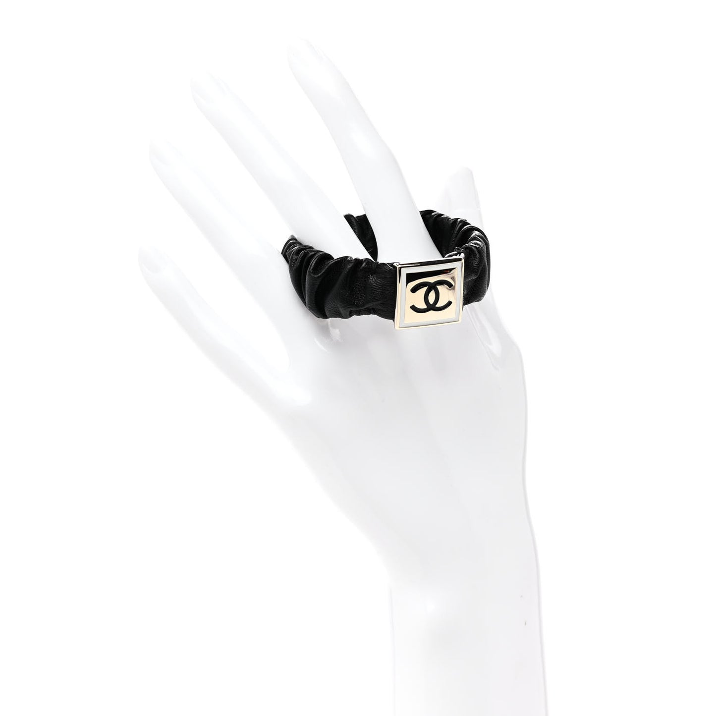 Lambskin CC Bracelet Black