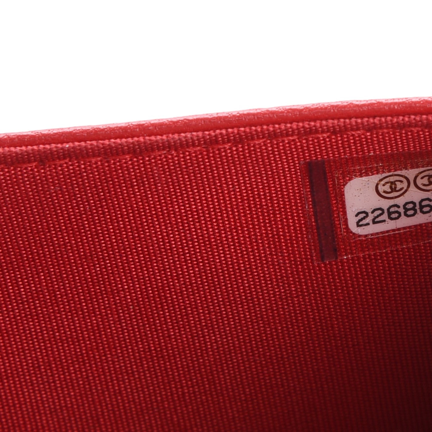 Sheepskin Quilted Mademoiselle Vintage Wallet On Chain WOC Red