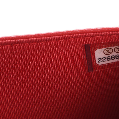 Chanel Sheepskin Quilted Mademoiselle Vintage Wallet On Chain WOC Red 8 of 9