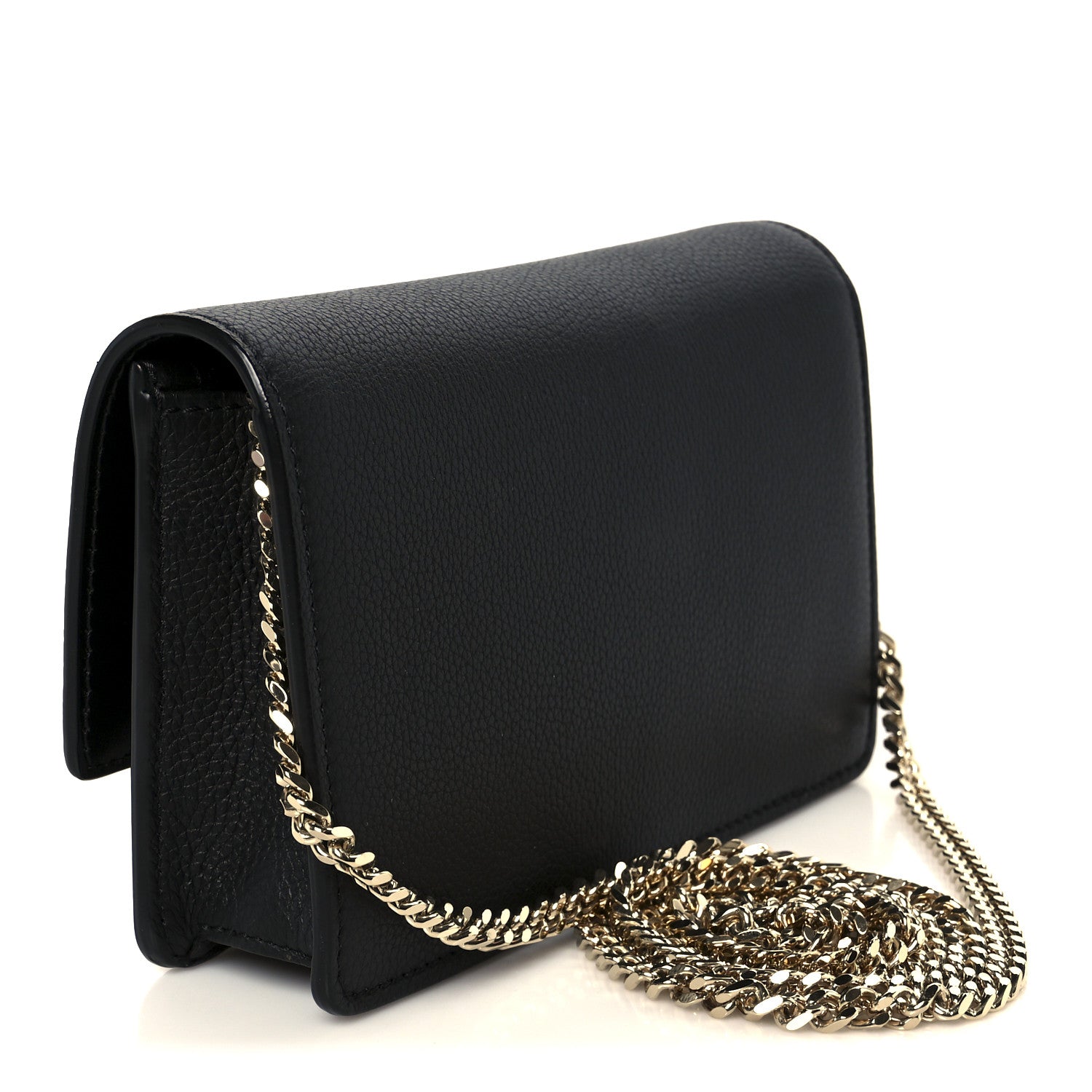 Versace Grained Calfskin Medusa Evening Clutch Bag Black 3 of 10