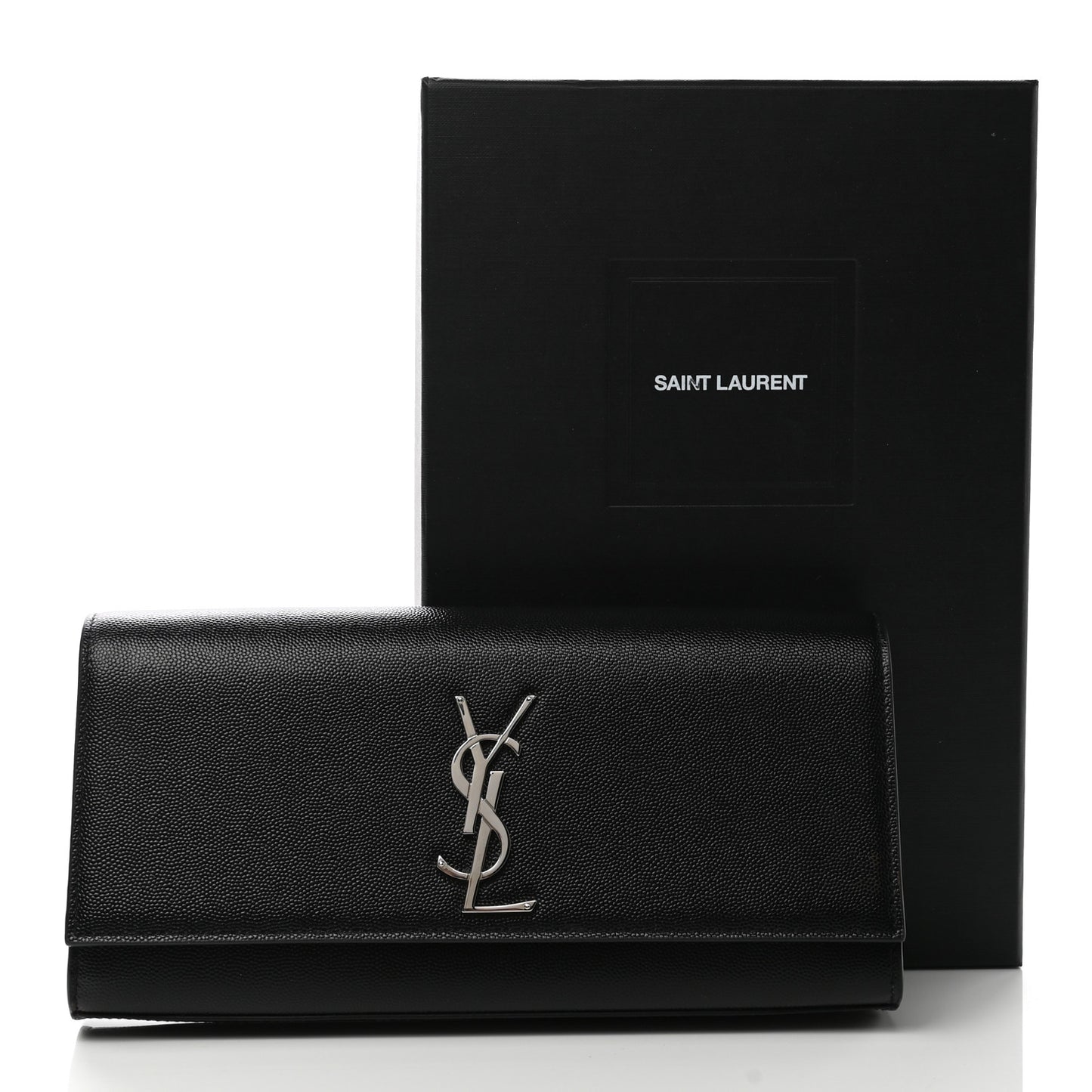 Grain De Poudre Monogram Cassandre Clutch Black