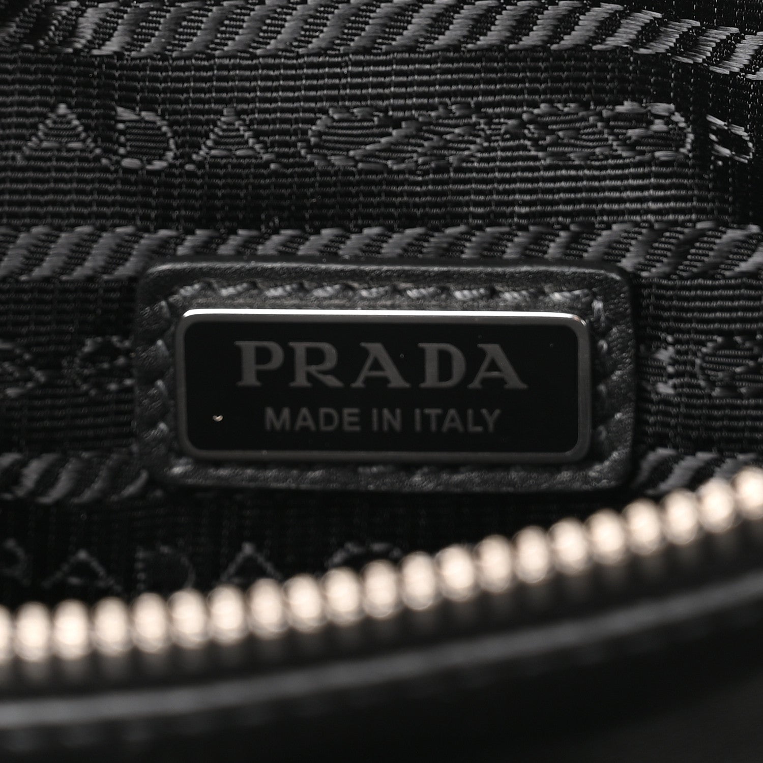 Prada Vitello Saffiano Cuir Double Triangle Shoulder Bag Black 7 of 10