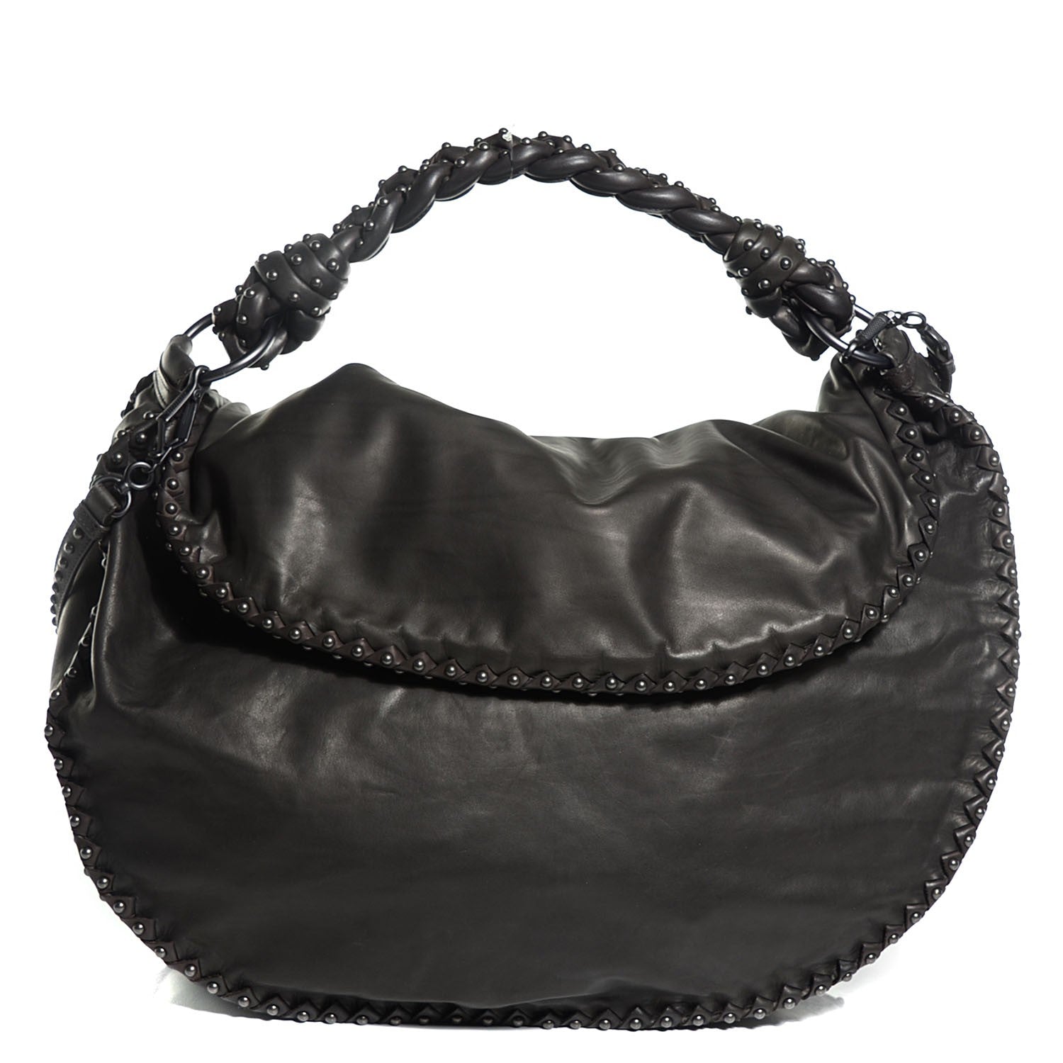 Bottega Veneta Waxed Calfskin Hobo Espresso 1 of 8