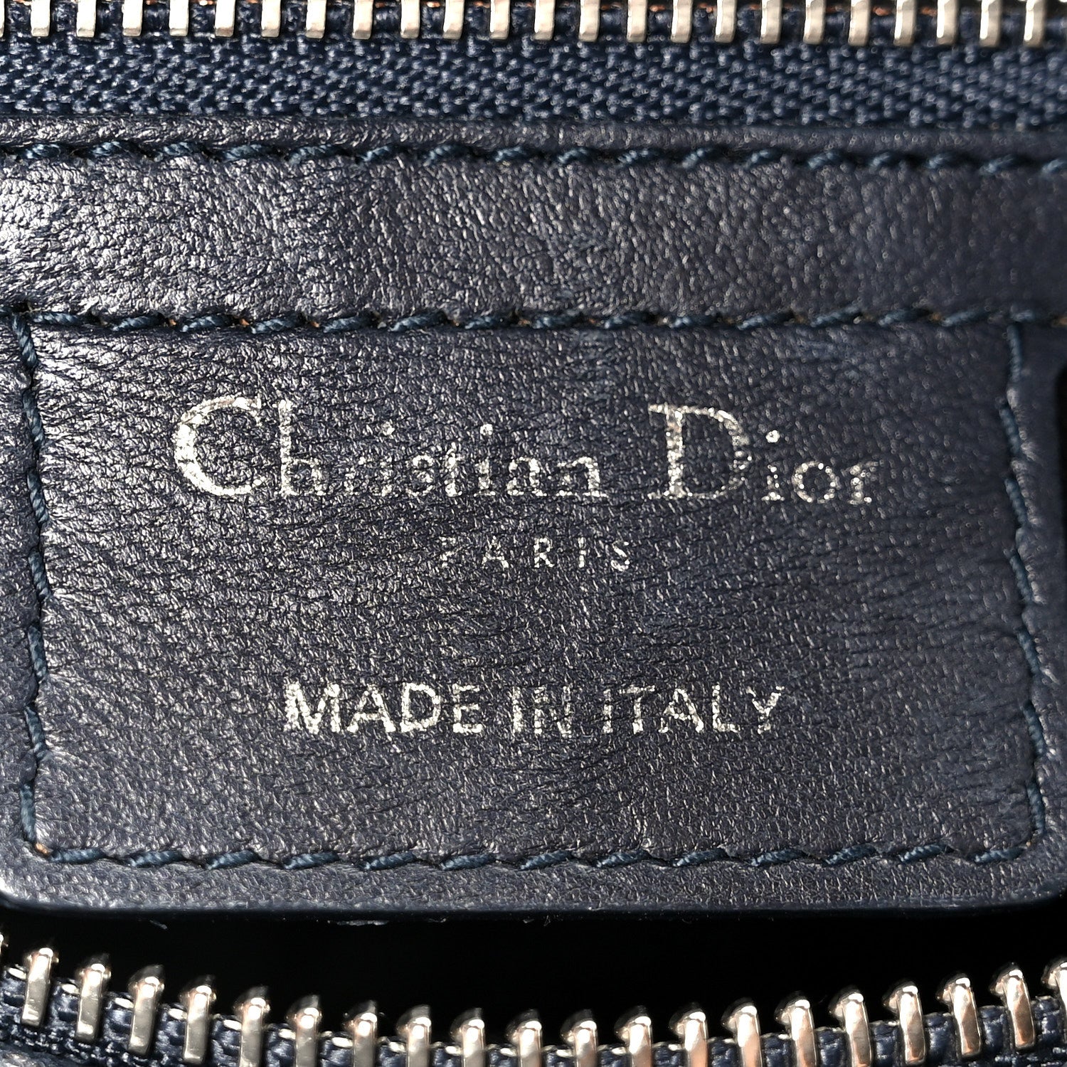 Christian Dior Lambskin Cannage Medium Lady Dior Navy Blue 5 of 9