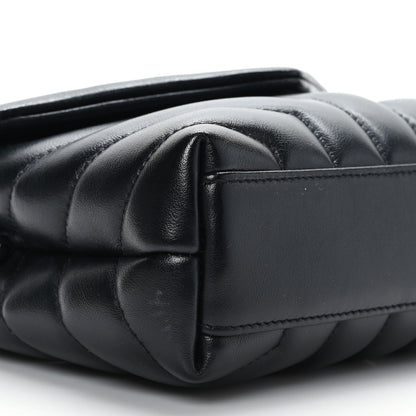 Saint Laurent Calfskin Y Quilted Monogram Toy Loulou Crossbody Bag Black 7 of 8