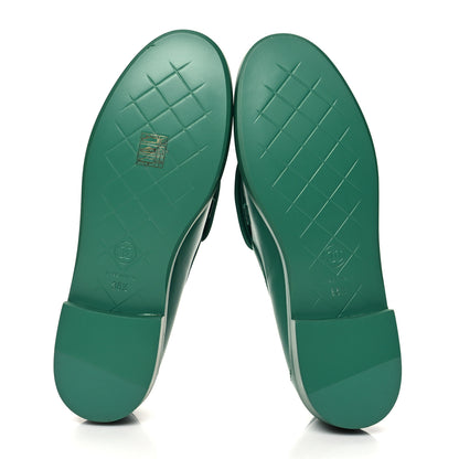Chanel Lambskin Quilted CC Turnlock Loafers 38.5 Green 5 of 8