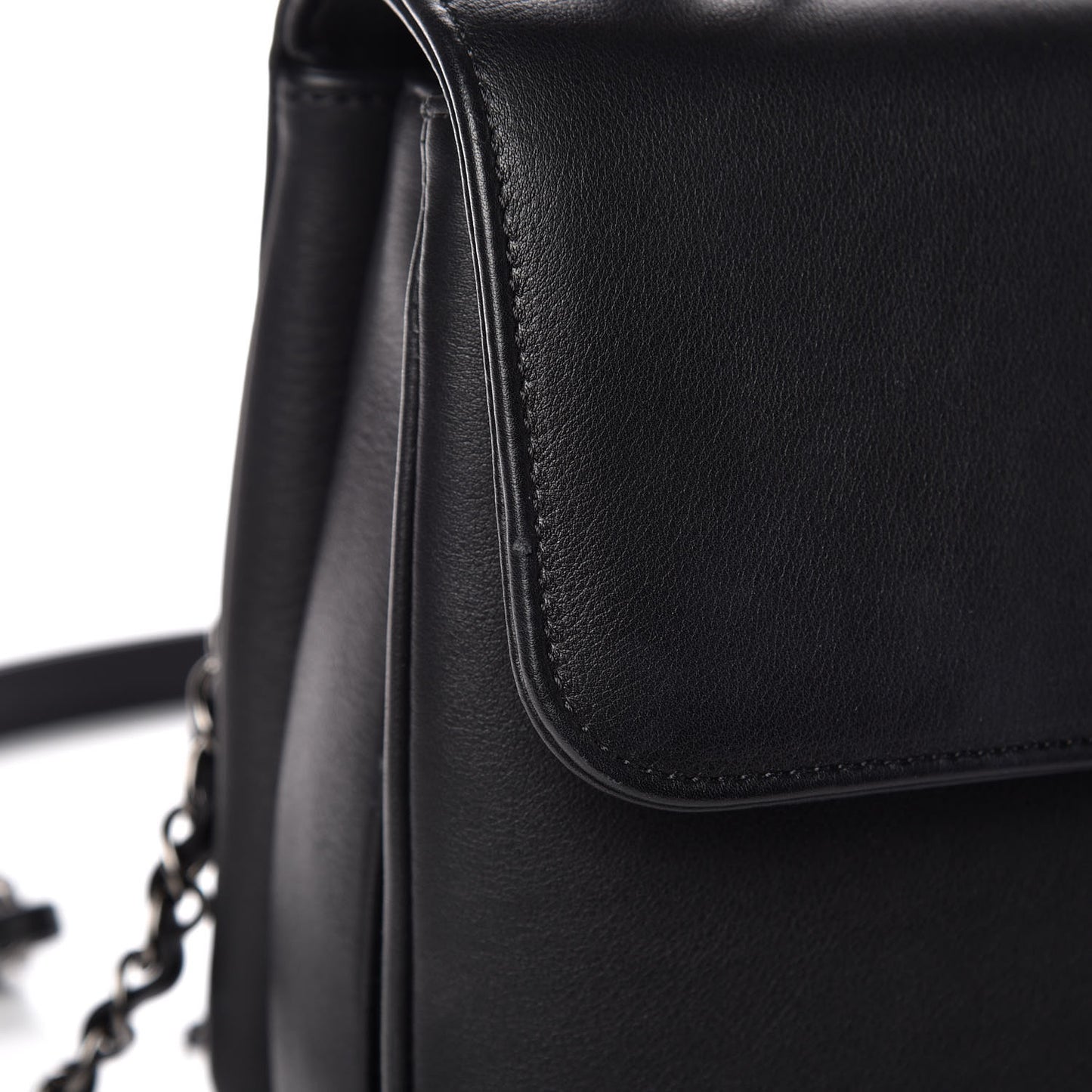 Calfskin Small Trendy CC Dual Handle Flap Bag Black