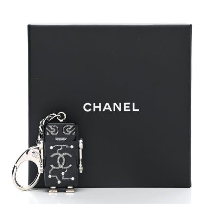 Chanel Resin Crystal CC Robot Bag Charm Black 4 of 4