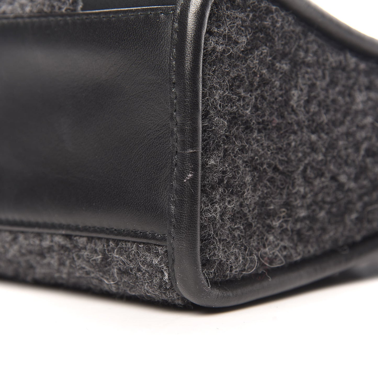 Alpaca Calfskin Classic Silver Hardware Mini City Black