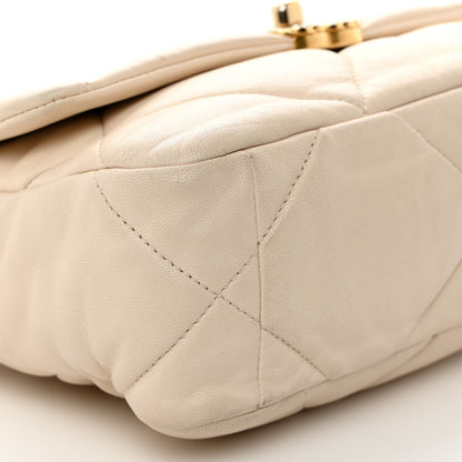 Chanel Lambskin Quilted Medium Chanel 19 Flap Beige 9 of 11