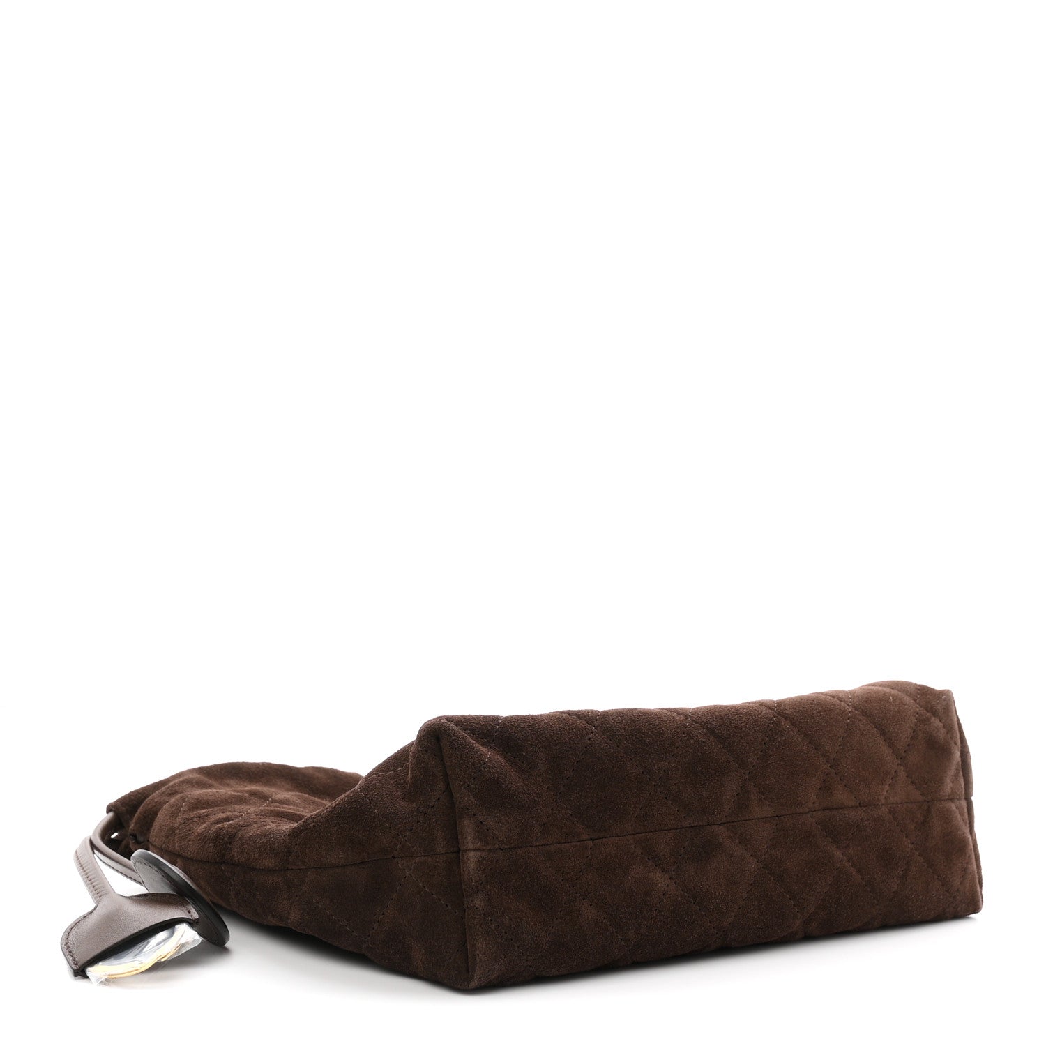 Chanel Suede Calfskin Lambskin Quilted Clutch With Strap Dark Brown 4 of 11