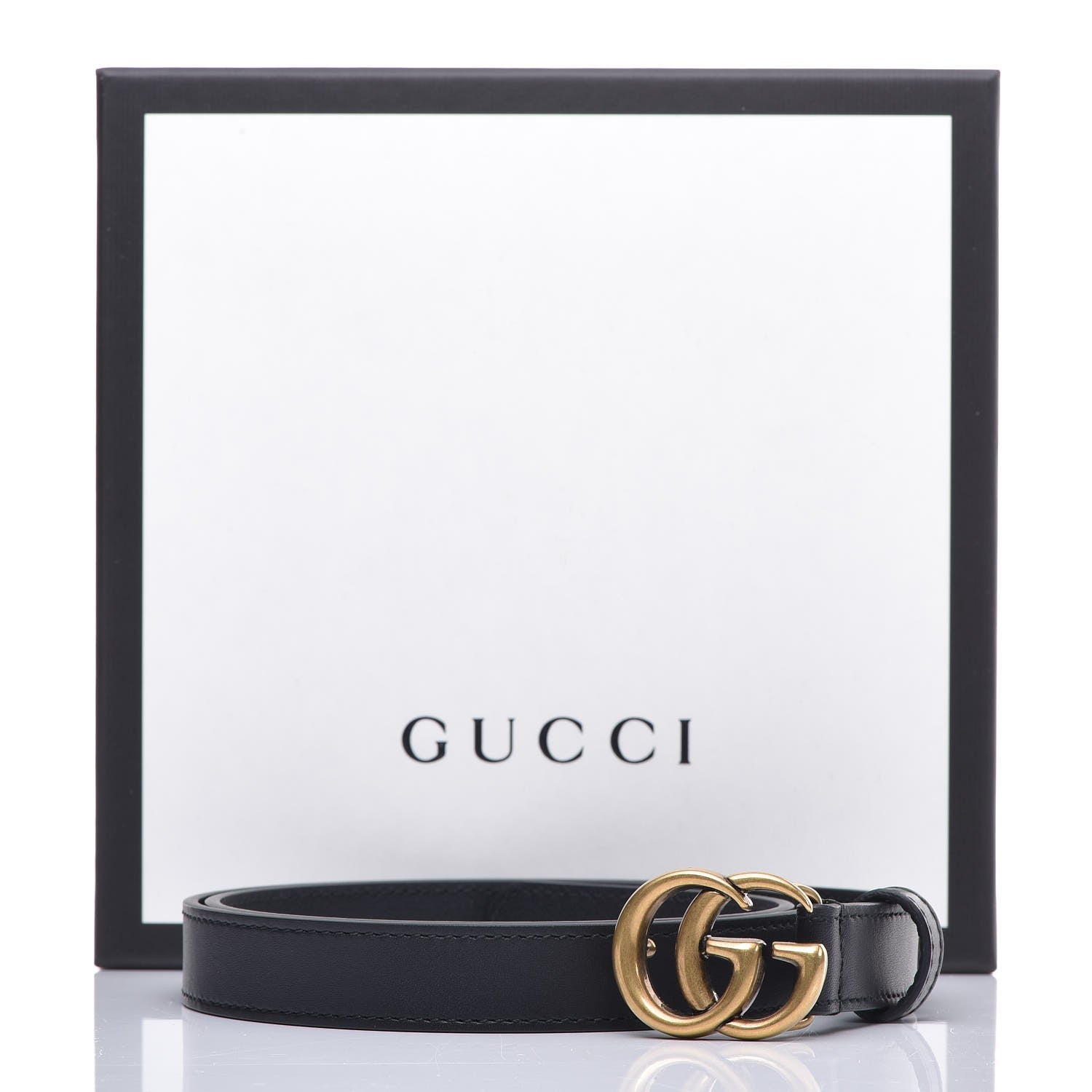 Gucci Calfskin Double G 20mm Belt 80 32 Black 7 of 7