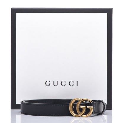 Gucci Calfskin Double G 20mm Belt 80 32 Black 7 of 7