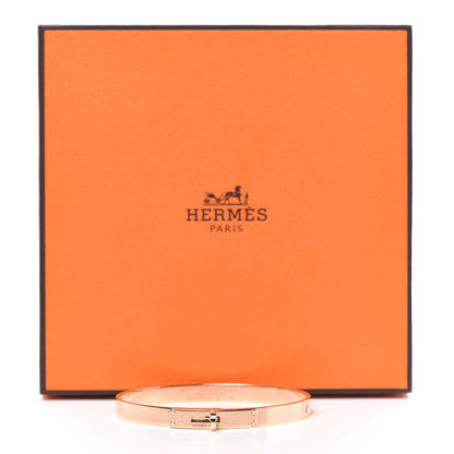 Hermes 18K Rose Gold Diamond PM Kelly Bracelet SH 6 of 6