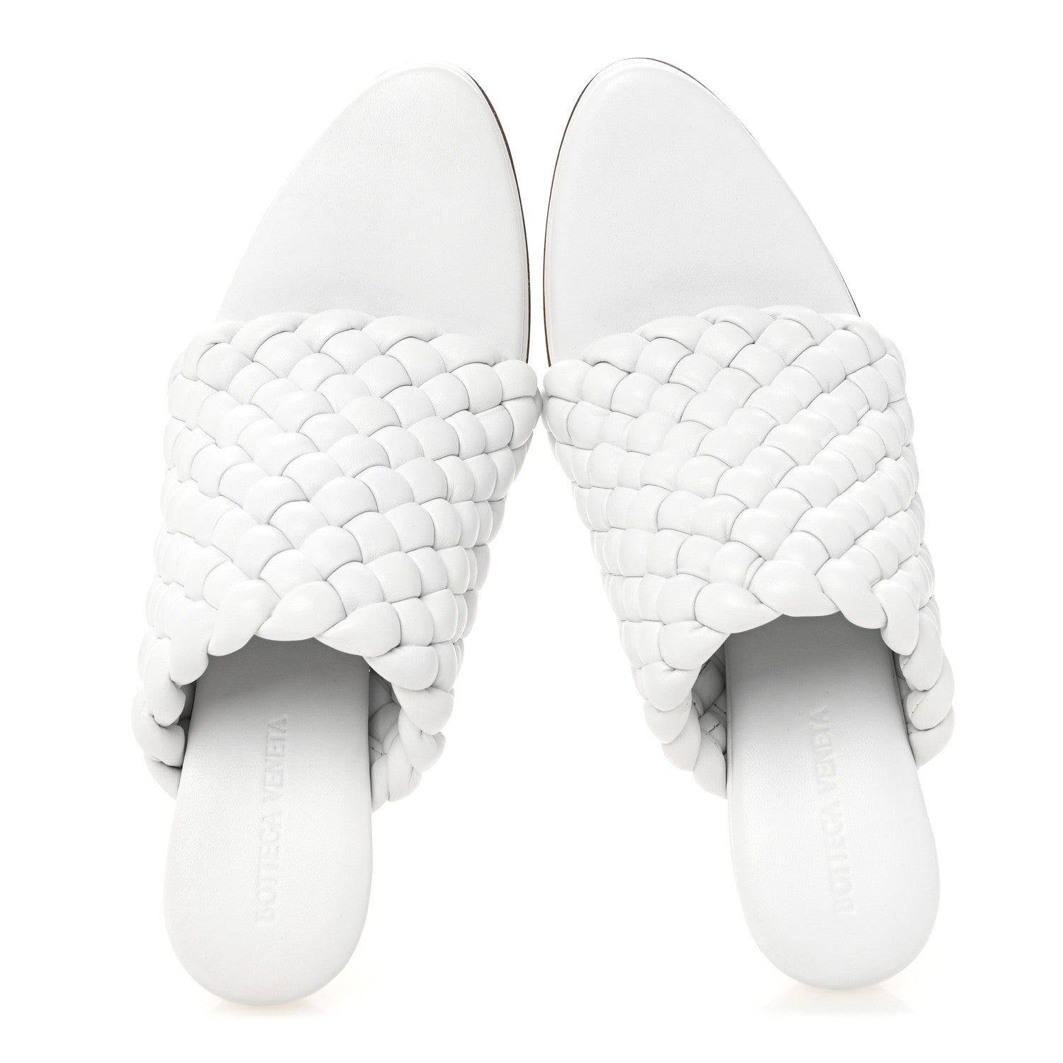Bottega Veneta Nappa Padded Intreccio The Curve Sandals 39.5 Optic White 2 of 9