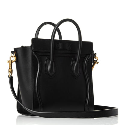 Celine Smooth Calfskin Nano Luggage Black 3 of 9