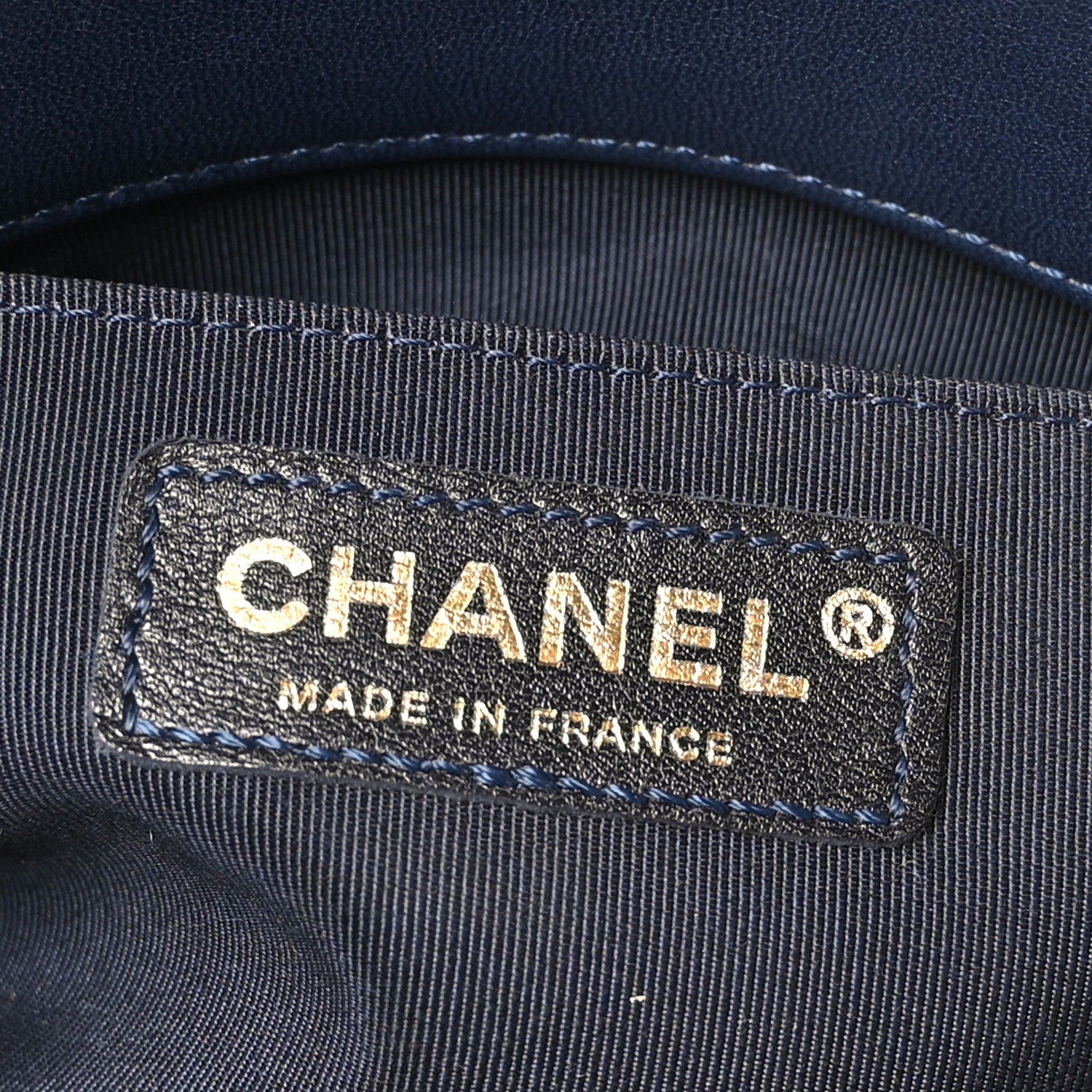 Chanel Braided Sheepskin Medium Boy Flap Navy 7 of 9