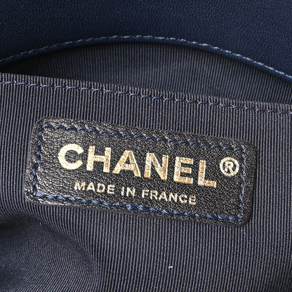 Chanel Braided Sheepskin Medium Boy Flap Navy 7 of 9