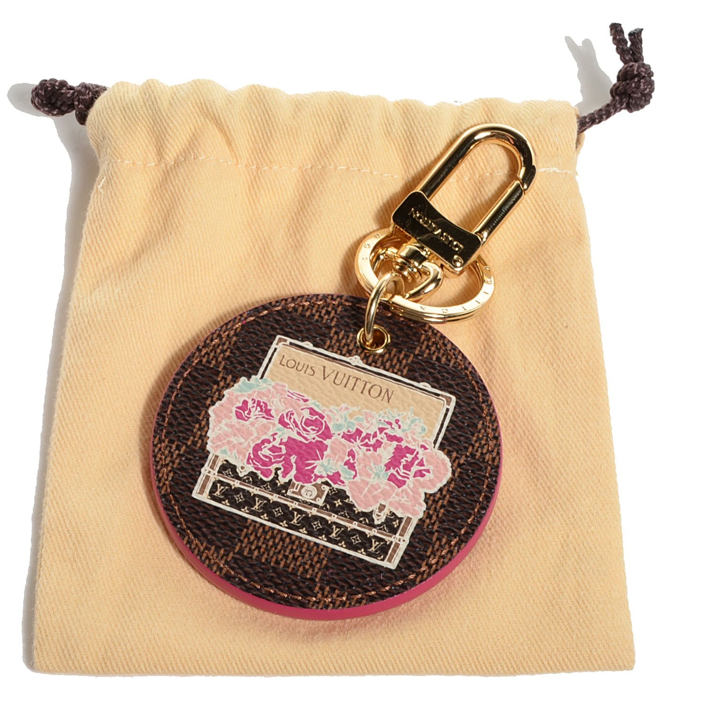 Damier Ebene Illustre Posies Bag Charm