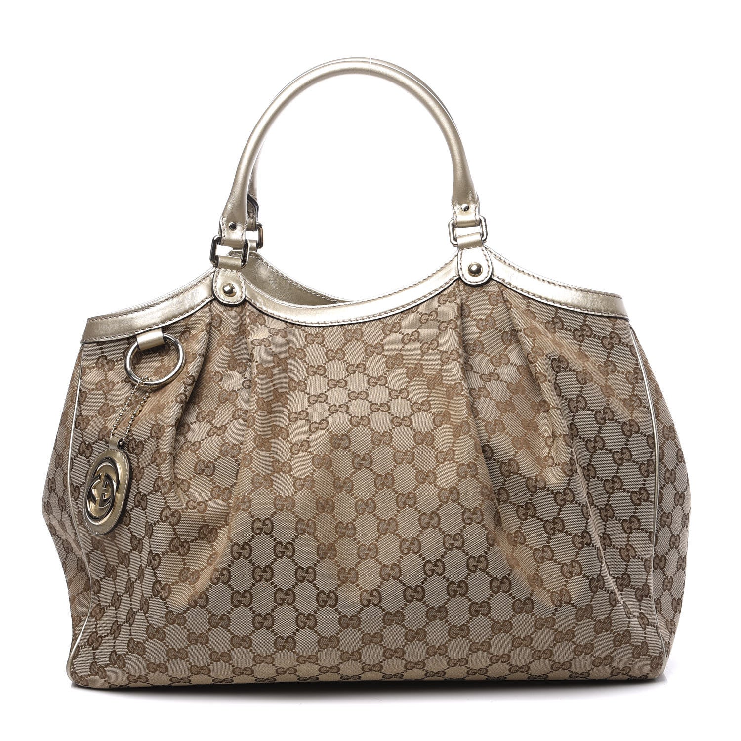 Gucci Monogram Large Sukey Tote Champagne 1 of 10
