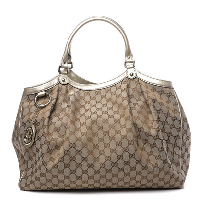 Gucci Monogram Large Sukey Tote Champagne 1 of 10