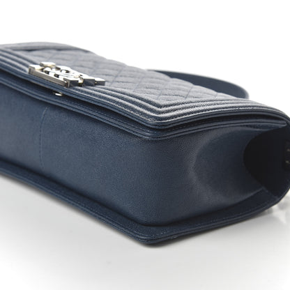 Chanel Caviar Quilted Medium Boy Flap Navy 7 of 11