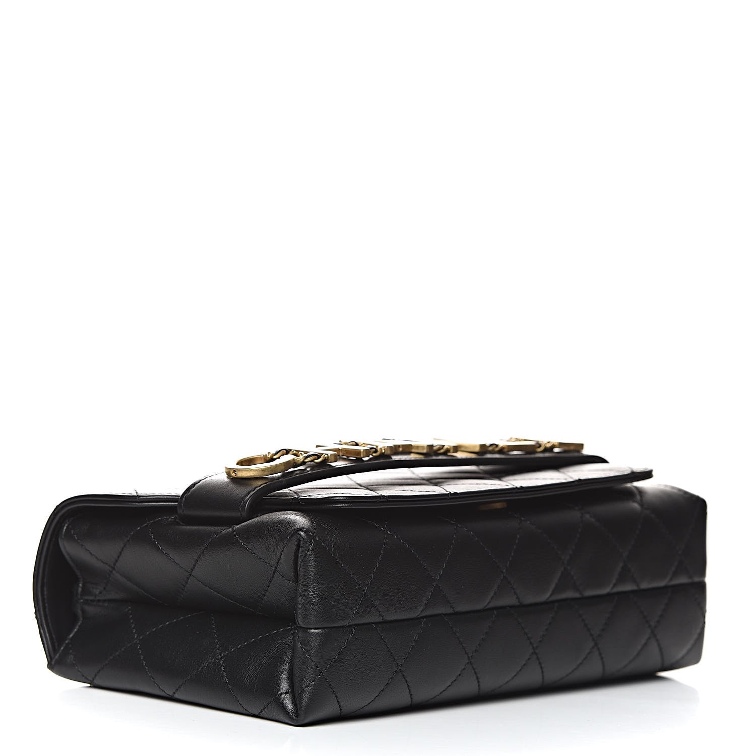 Chanel Calfskin Quilted Enchained Flap Black 4 of 12