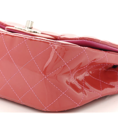 Chanel Patent Quilted Mini Square Flap Pink 10 of 10