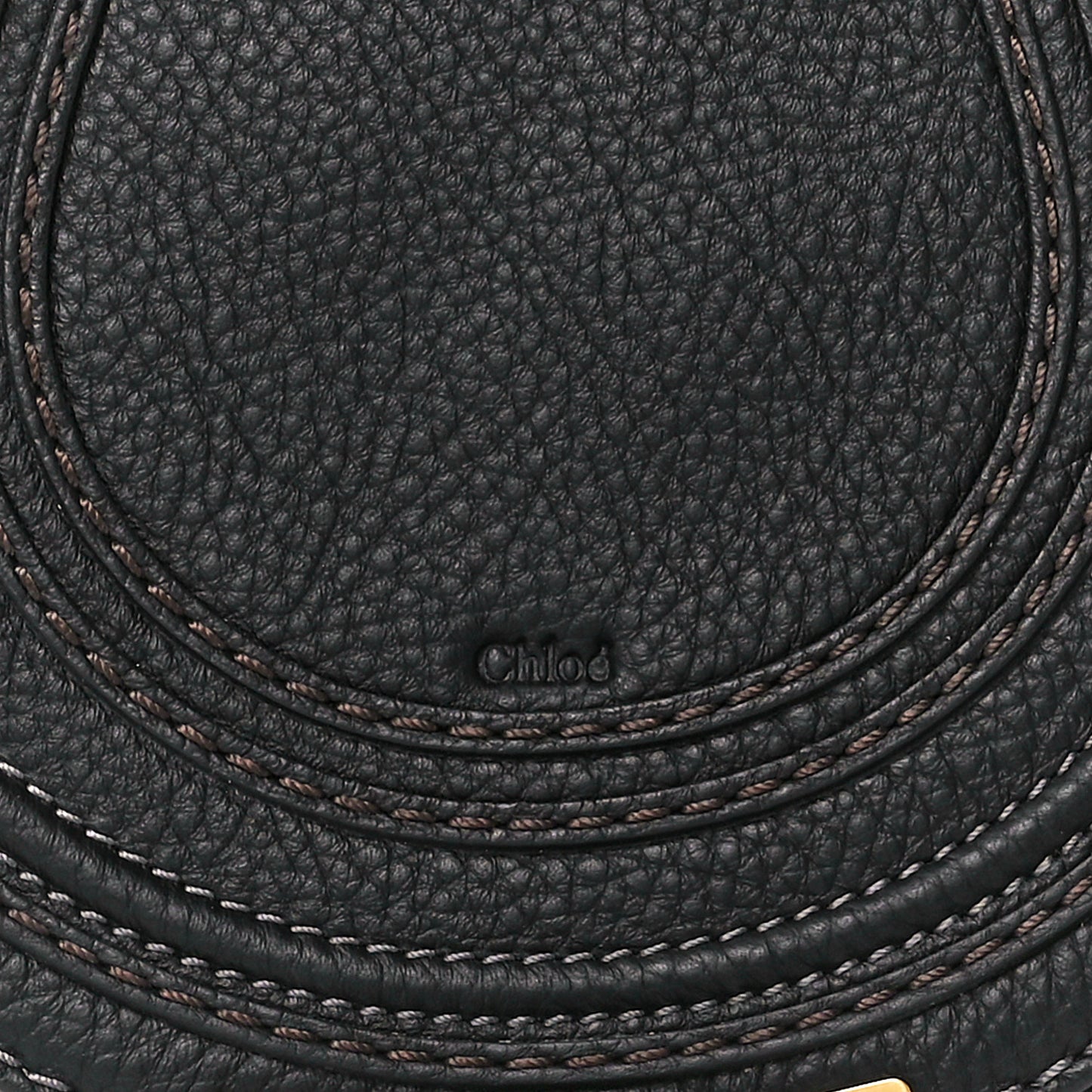 Calfskin Mini Marcie Round Crossbody Bag Black