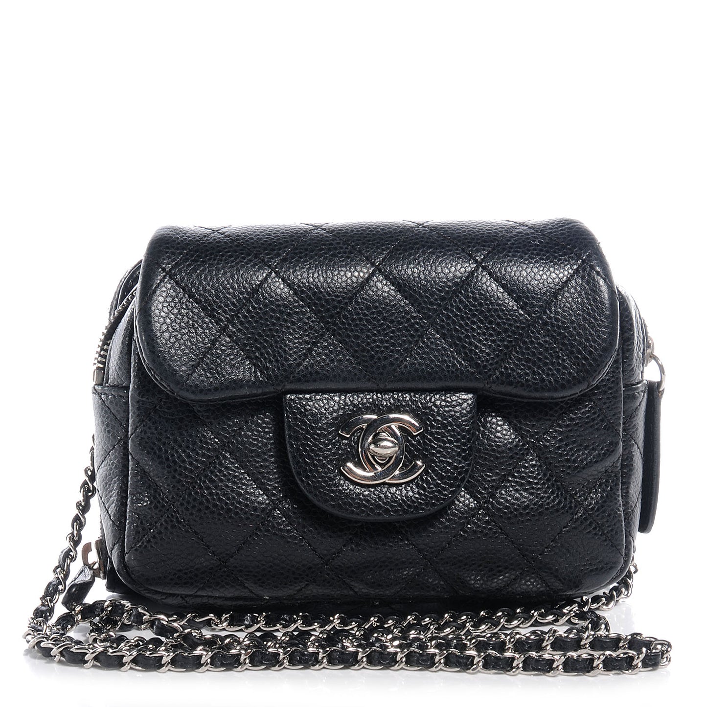 Caviar Quilted New Mini Flap Black