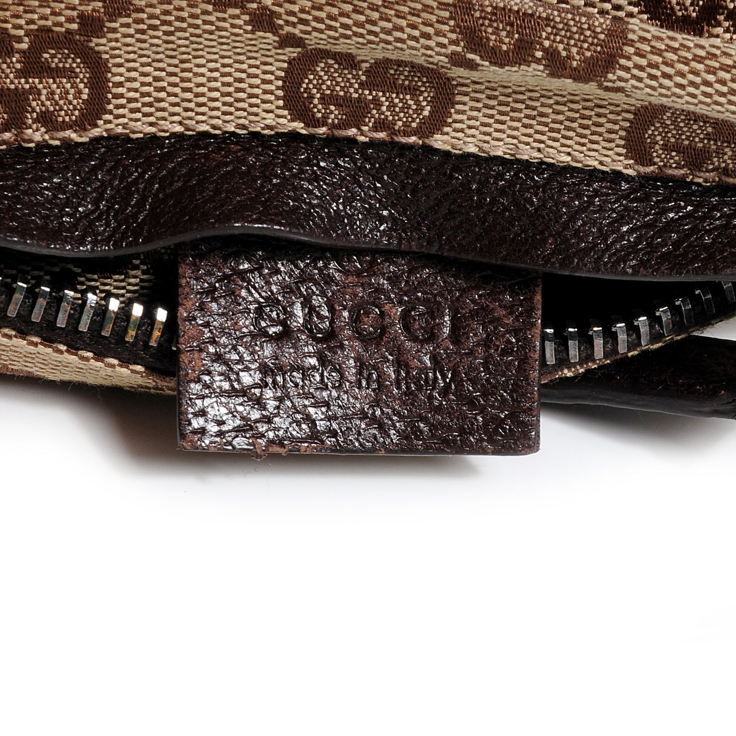 GG Monogram Web Double Pocket Belt Bag Dark Brown