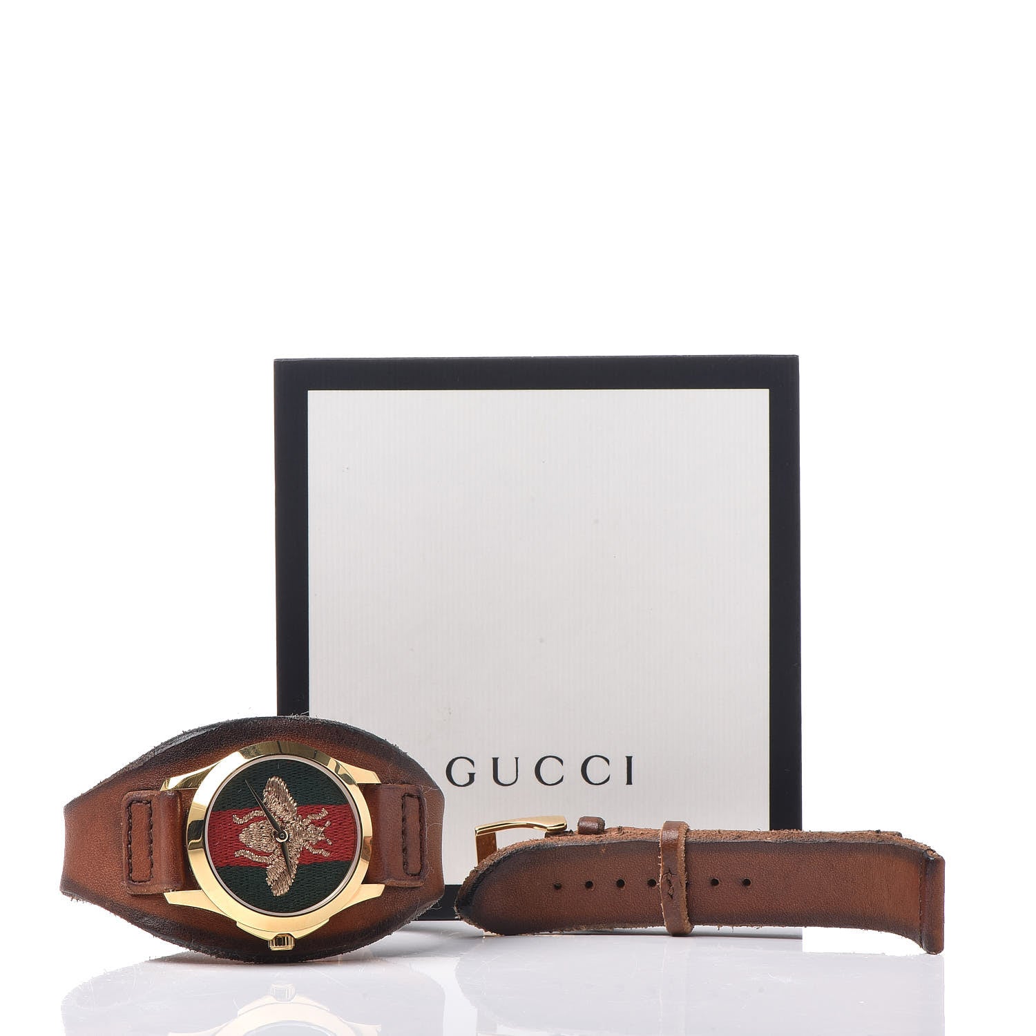 Gucci Stainless Steel Calfskin 38mm Le Marché Des Merveilles Bee Quartz Watch 7 of 7