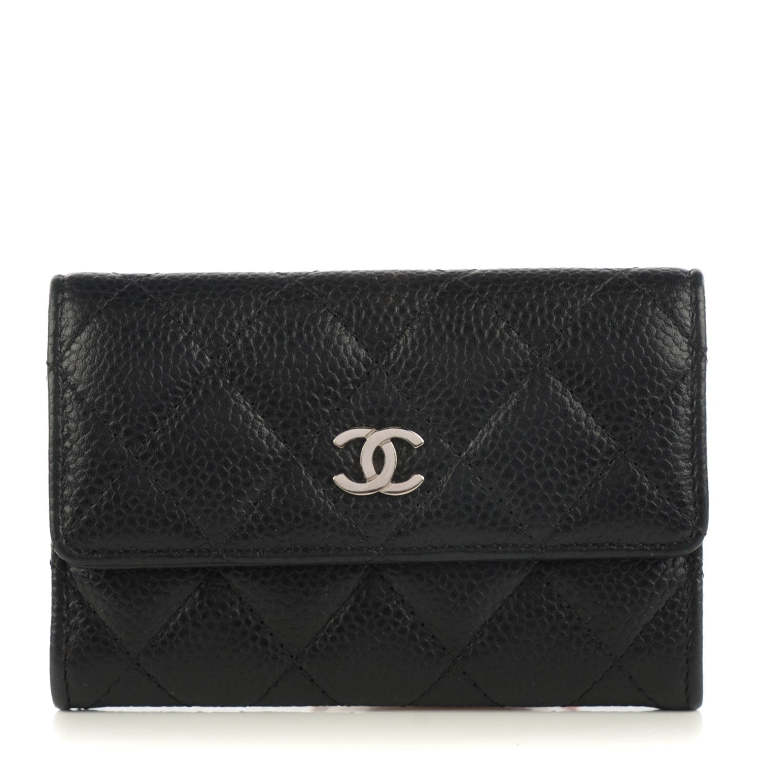 Chanel Caviar Quilted Flap Card Holder Black 1 of 8