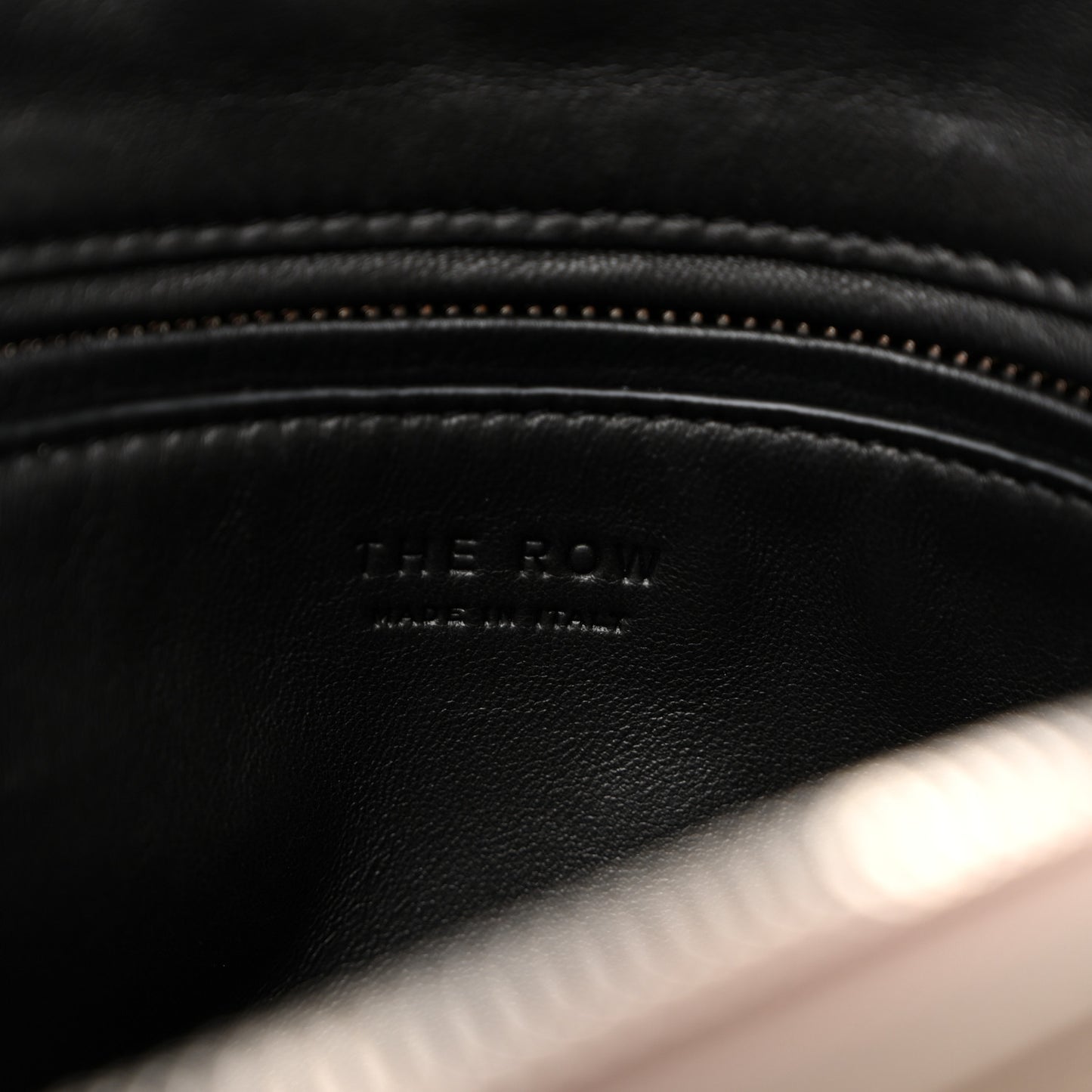 Grained Calfskin Annie E/W Crossbody Bag Smoked Taupe