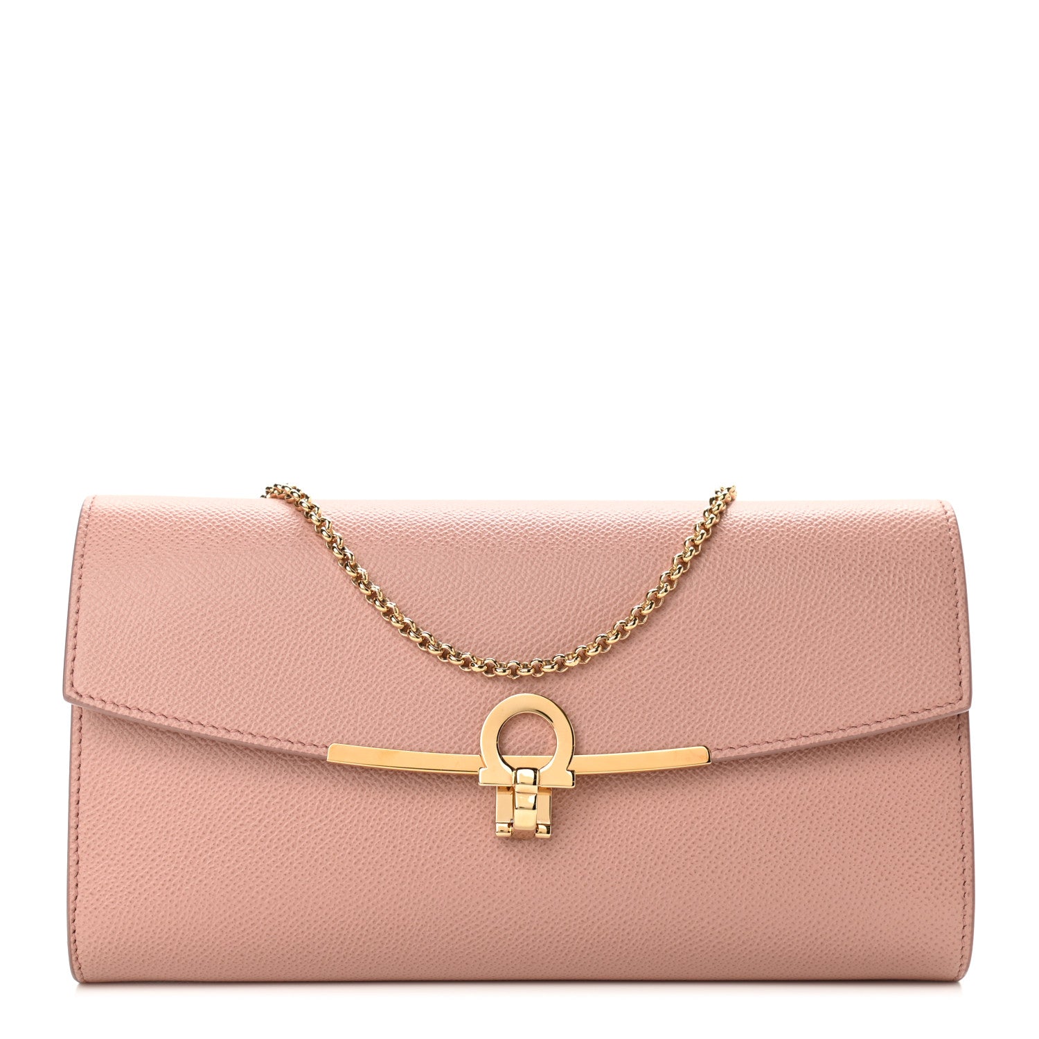 Salvatore Ferragamo Hammered Calfskin Gancini Icona Mini Bag Pink 1 of 9