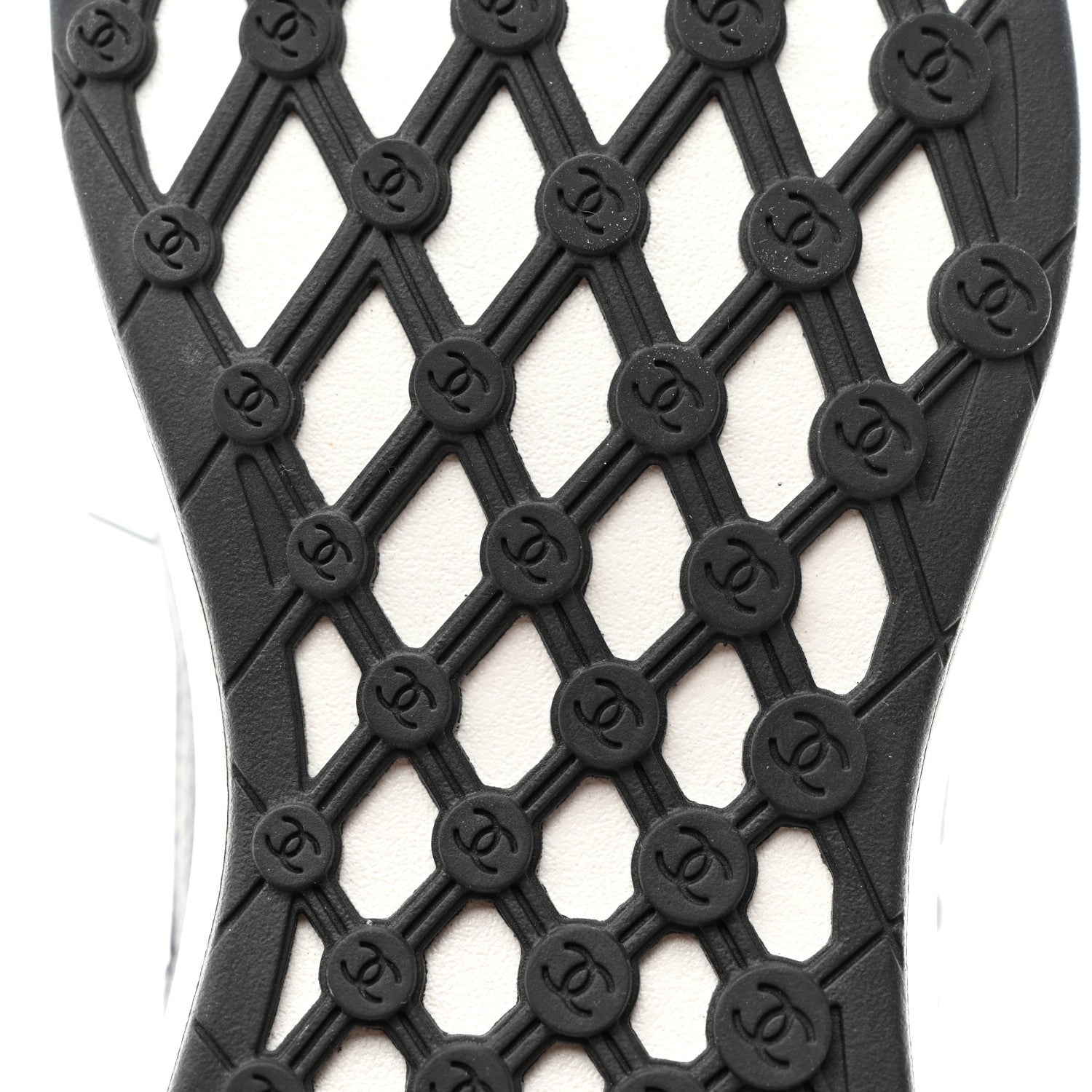 Chanel Calfskin Mesh Lycra Suede Womens Logo Sneakers 39 Black 8 of 9