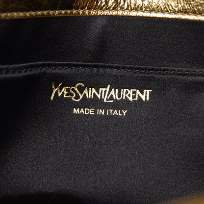 Saint Laurent Metallic Calfskin Monogram Large Belle De Jour Clutch Gold 6 of 10