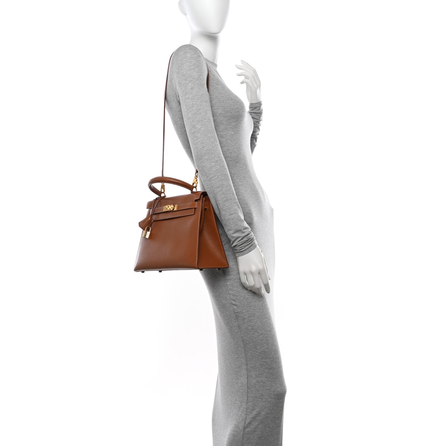 Hermes Courchevel Kelly Sellier 28 Gold 2 of 10