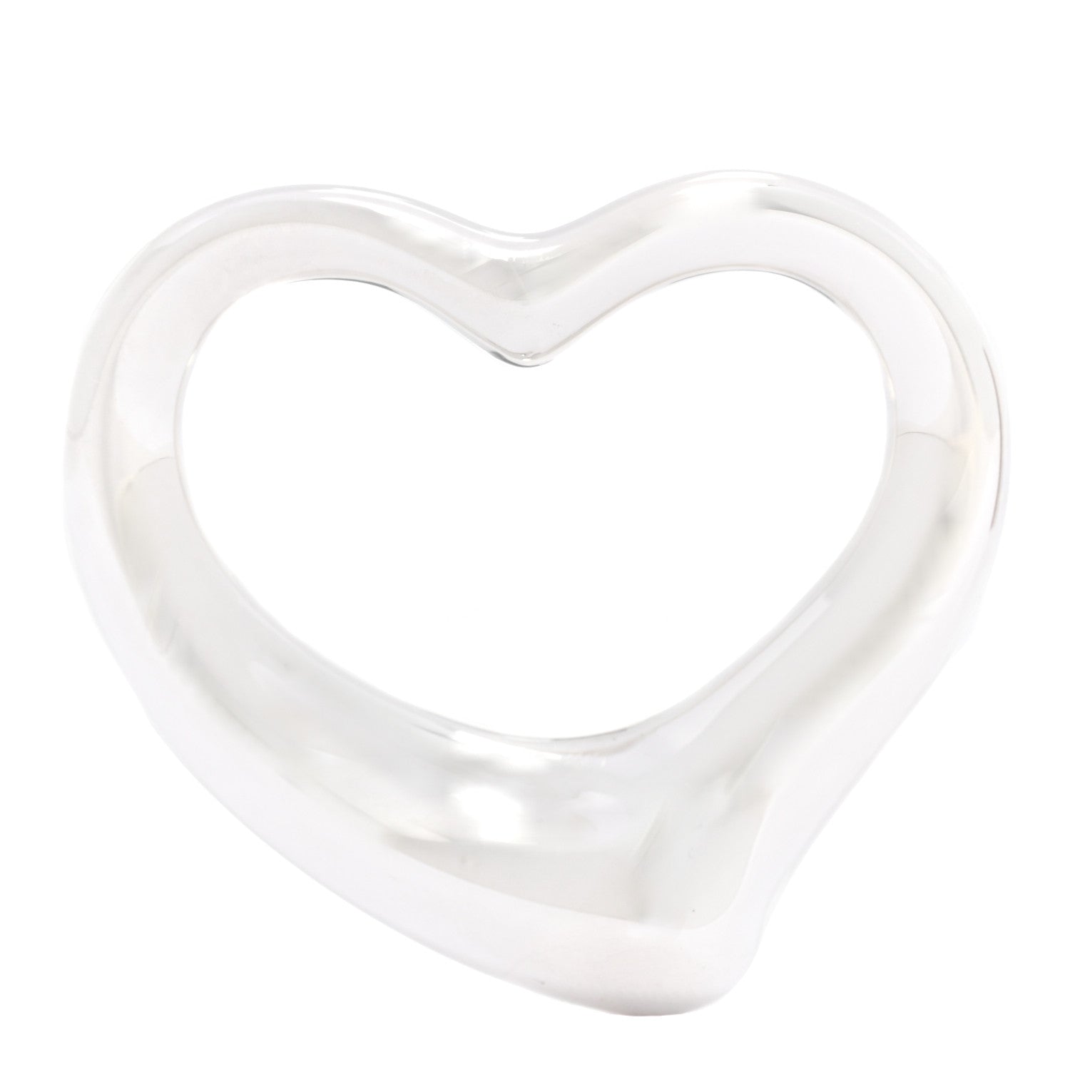 Tiffany Sterling Silver 35mm Elsa Peretti Open Heart Pendant 1 of 3