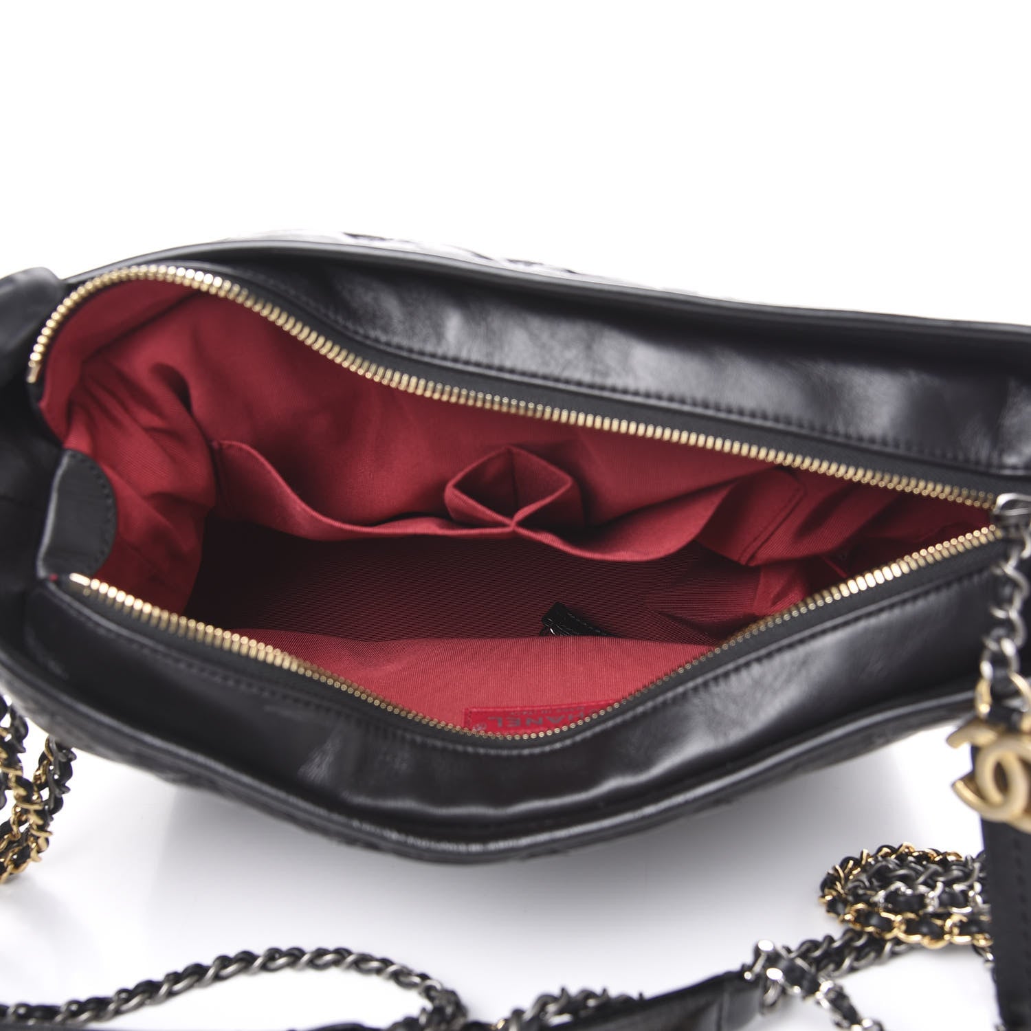 Chanel Aged Calfskin Quilted Medium Gabrielle Hobo Black 4 of 9