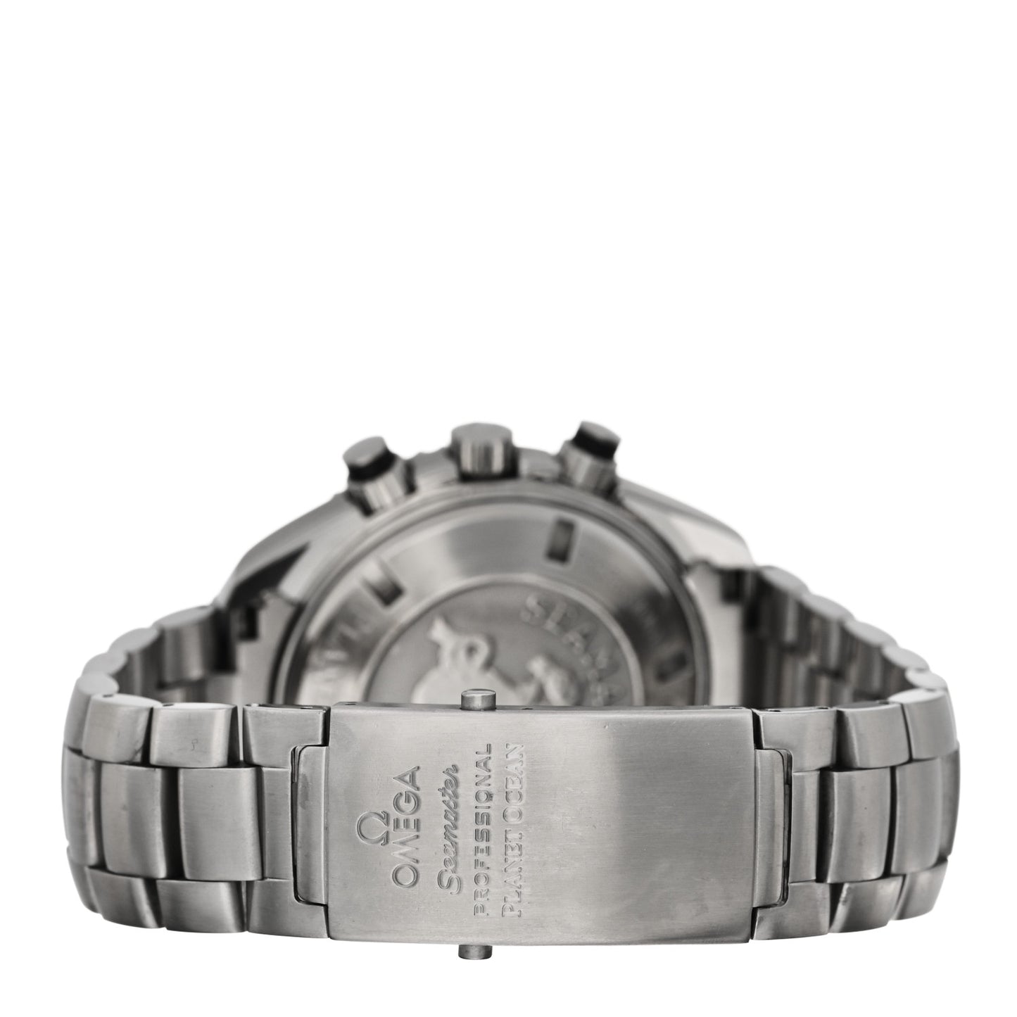 Stainless Steel 45.5 mm Seamaster Planet Ocean Chronograph Automatic Watch Black 2210.50.00
