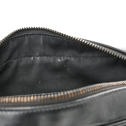 Saint Laurent Calfskin Matelasse Monogram Monochrome Lou Camera Bag Black 12 of 13