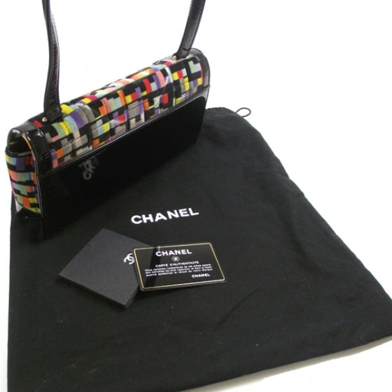 Chanel Patent Velvet Quilted Cubist Flap 4 of 10