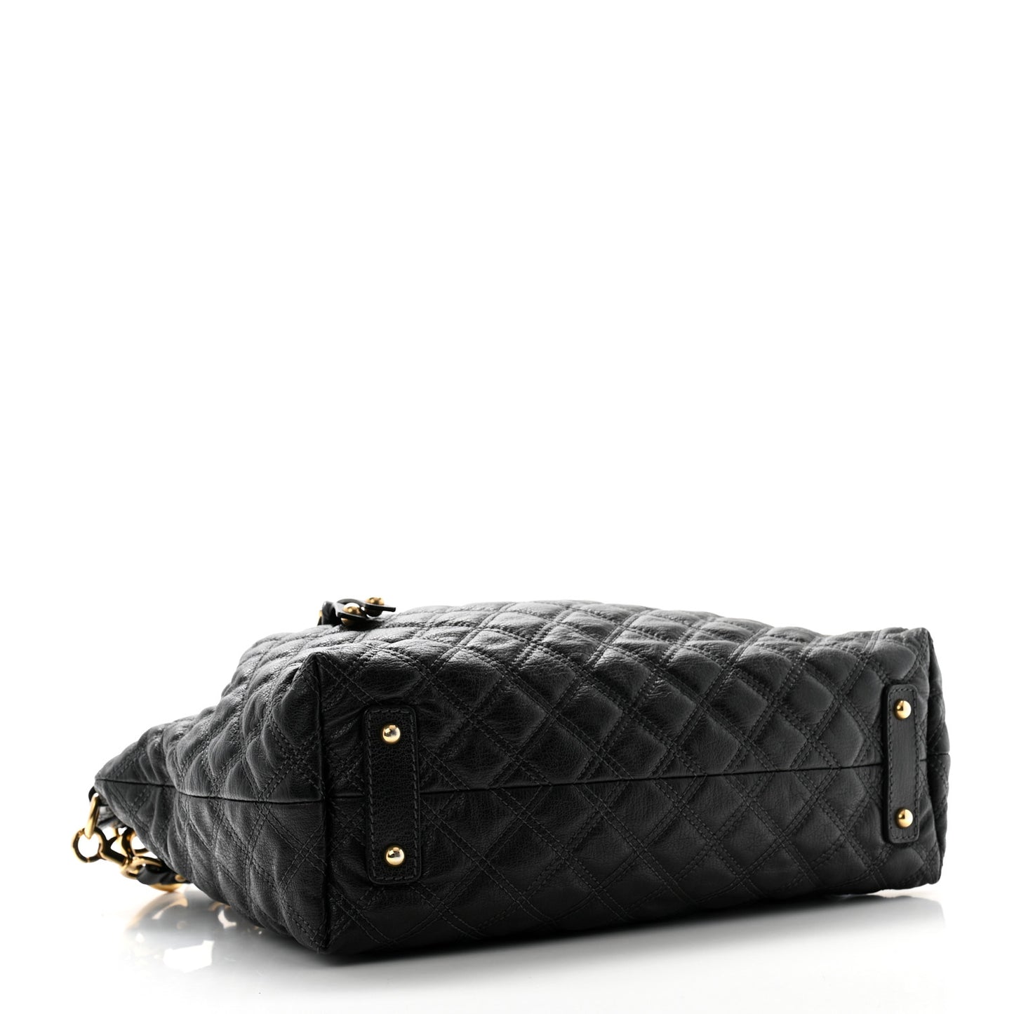 Calfskin Quilted Stam Hobo Black