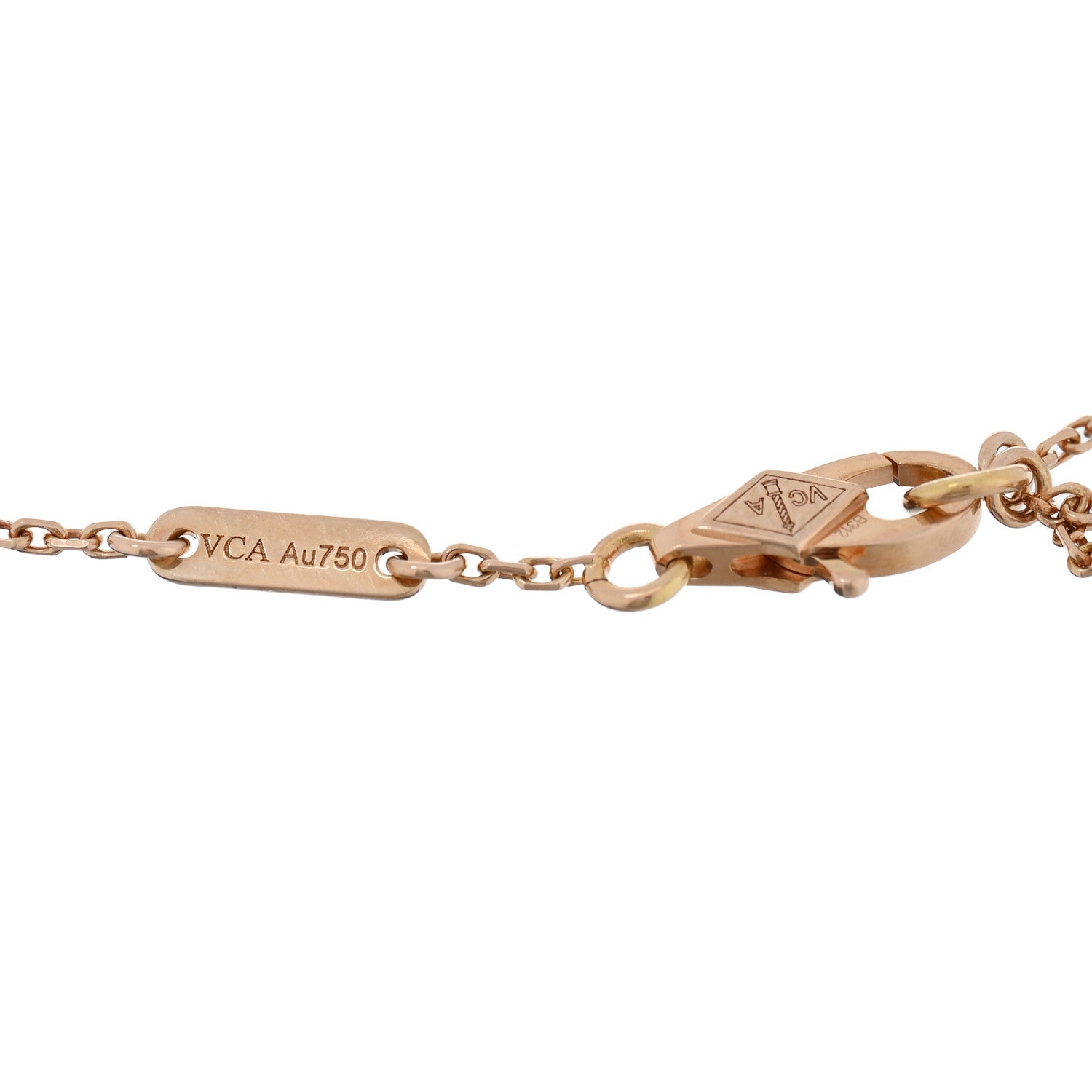 Van Cleef & Arpels 18K Rose Gold Carnelian Sweet Alhambra Bracelet 3 of 4