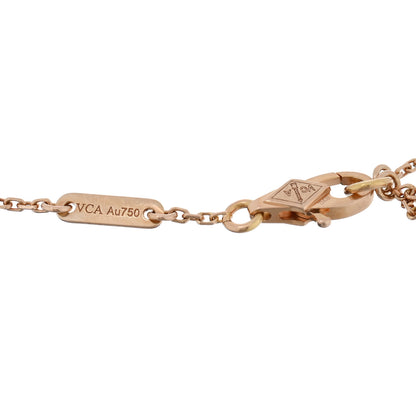 Van Cleef & Arpels 18K Rose Gold Carnelian Sweet Alhambra Bracelet 3 of 4