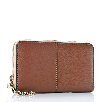 Chloe Grained Calfskin Baylee Long Zip Around Wallet Classic Tobacco 3 of 8