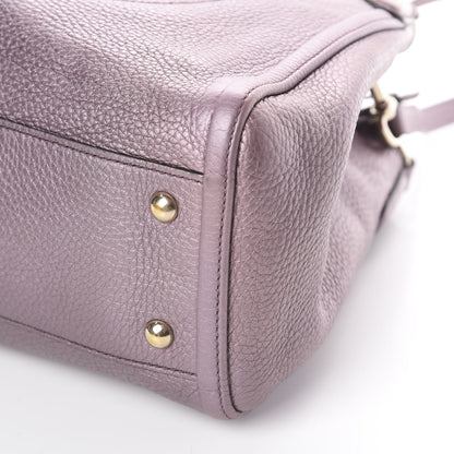 Gucci Metallic Pebbled Calfskin Small Soho Shoulder Bag Purple 6 of 8