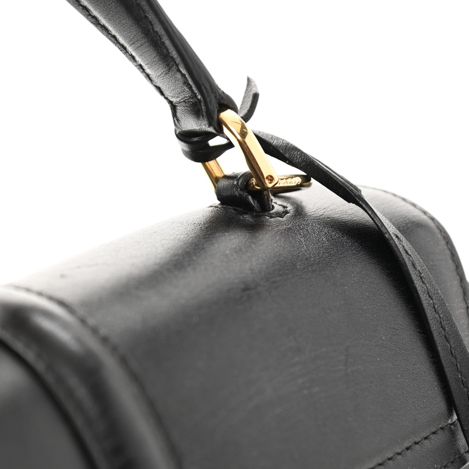 Celine Satinated Calfskin Small 16 Top Handle Bag Black 15 of 16